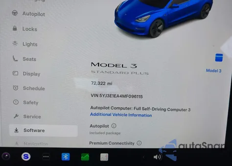2021 Tesla Model 3 Standard Range Plus Rear-Wheel Drive from USA, damaged, VIN 5YJ3E1EA4MF096115